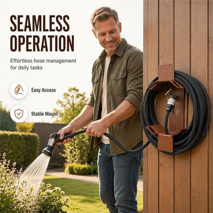 🎉📢📢50% OFF !! ⏰Wall Mounted Iron Garden Hose Holder