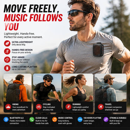 Outdoor Clip-On Bluetooth Speaker I Waterproof Speakerfor Running & Cycling