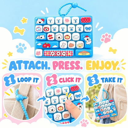 26-Key Mini Fidget Keyboard Keychain
