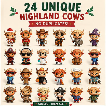 🐂🎁2026 Highland Cow Advent Calendar | Every Day Brings New Surprises(📦Buy 2 Free Shipping)