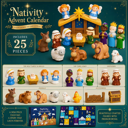 💯2026 Nativity Advent Calendar – 25-Piece Christmas Story Set for Kids