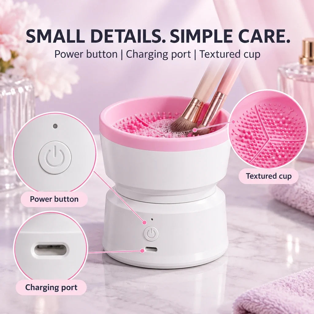 Meritessia Rechargeable Electric Makeup Brush Cleaner