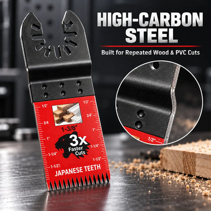 Japanese-Tooth Oscillating Multi-Tool Blades — Universal Quick-Fit