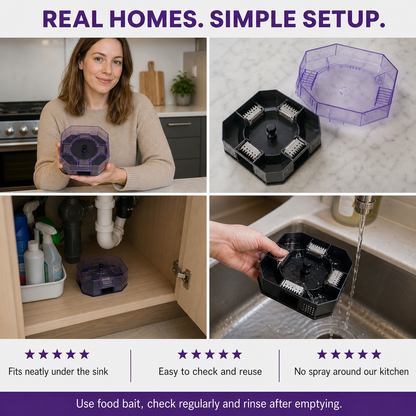Reusable No-Spray Roach Trap
