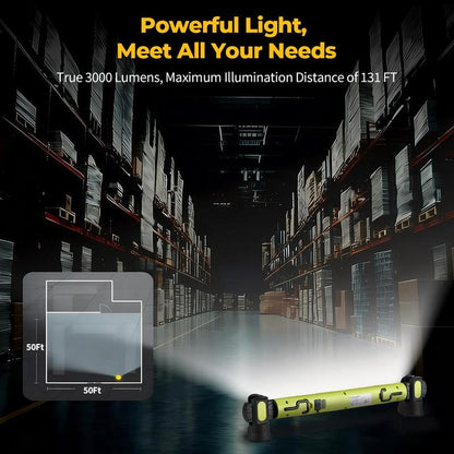 🔥Under Hood Work Light Bar, 3000LM LED Magnetic Light Bar with Hooks, 5200mAh