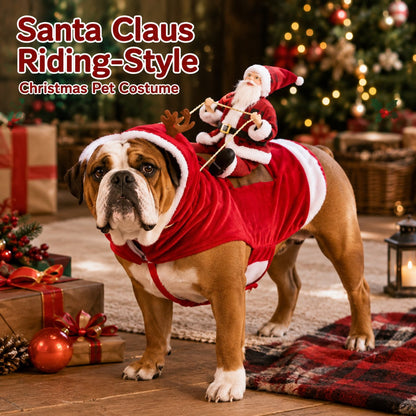 Santa Rider Pet Christmas Costume