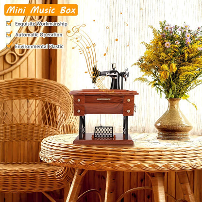 💖Special Offer🦋Wood Mini Sewing Machine Music Box