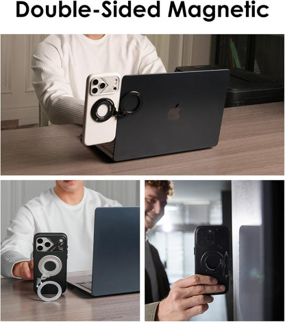 🧲 360° Dual-Sided Magnetic Phone Ring Grip | MagSafe Compatible