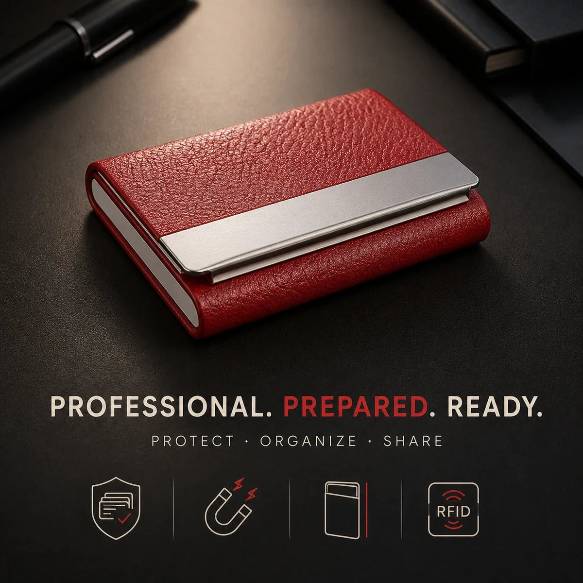 Slim Magnetic Business Card Holder