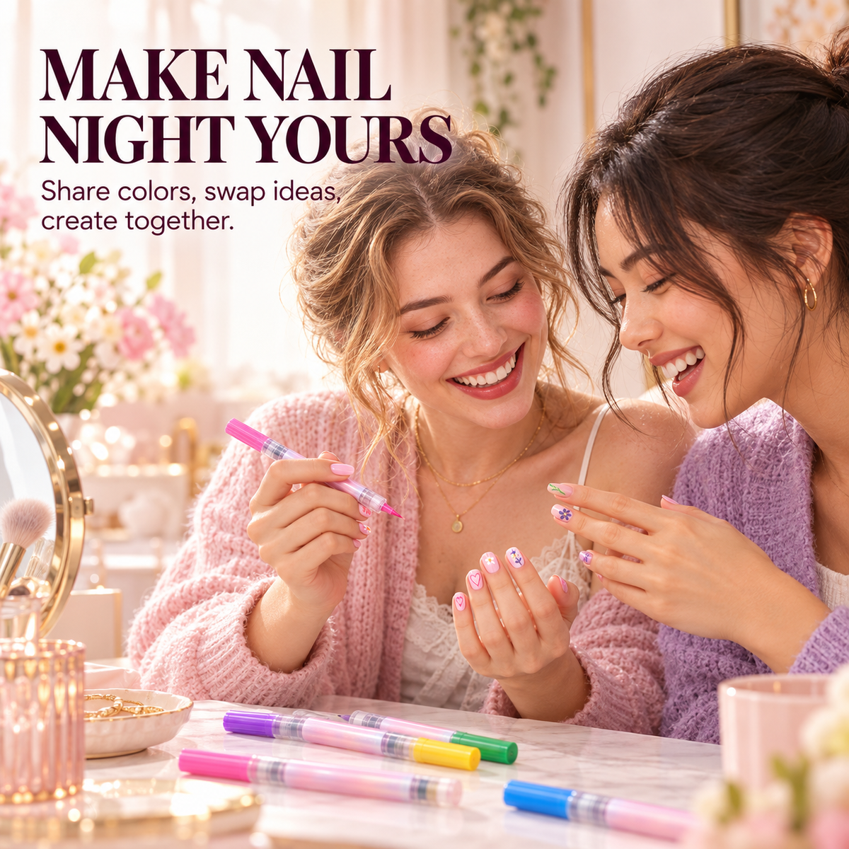 🎨 Nail Art Pens – Color Full Nails & Draw Your Own Designs