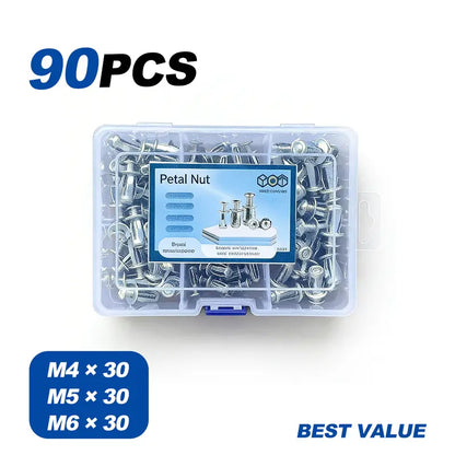 🔩30/90PCS Rivet Nut Fastener Set — Strong Hold, Easy Install