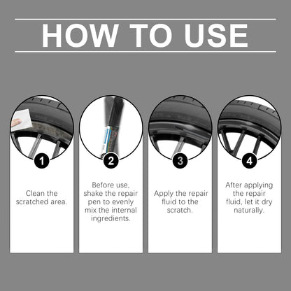 🚗Black Wheel Scratch Repair Pen – Fix Scuffs, Scratches & Paint Chips on Car Rims