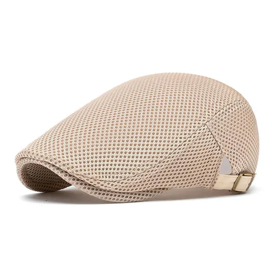 🔥Men's Breathable Mesh Flat Cap – Adjustable Newsboy Ivy Beret Summer Hat