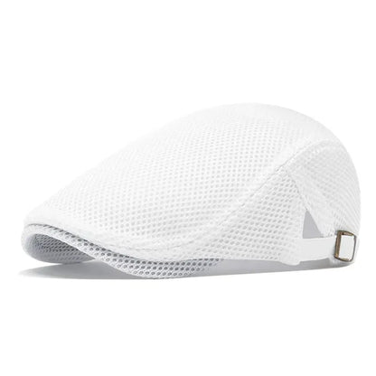 🔥Men's Breathable Mesh Flat Cap – Adjustable Newsboy Ivy Beret Summer Hat