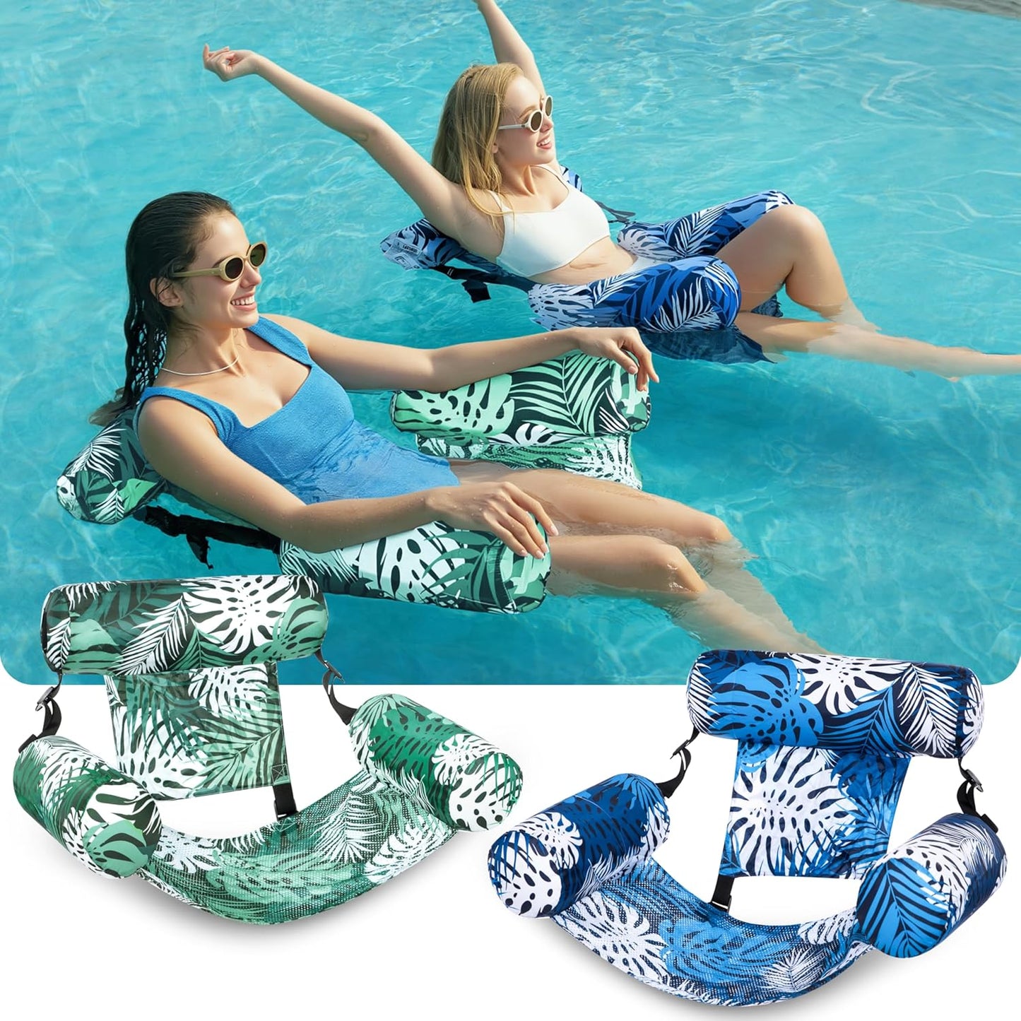 🏖️Thick Inflatable Pool Float Lounger - Portable Inflatable Pool Chair for Adults