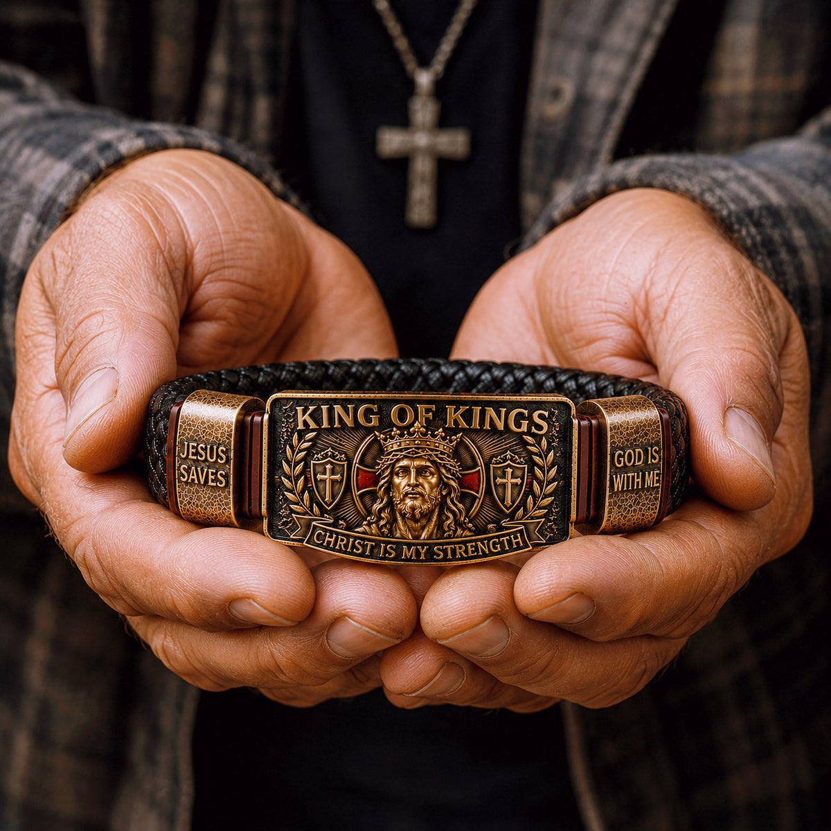 💯✝️ King of Kings Faith Bracelet – Adjustable Christian Wristband Gift