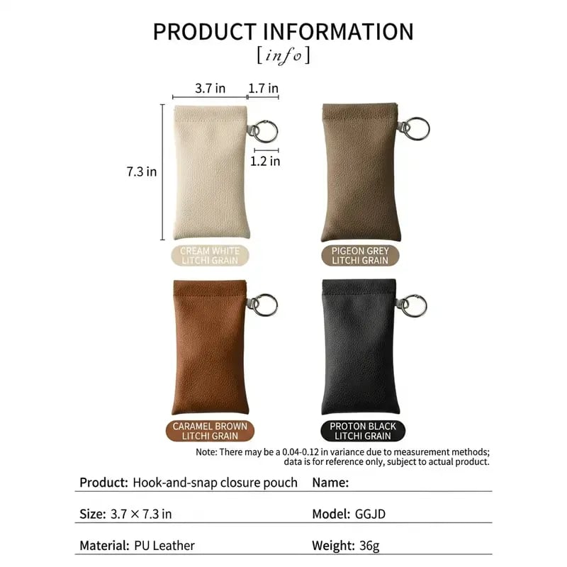 💥Buy 1 get 1 free 🔥Soft PU Leather Sunglasses Pouch Elastic Opening Eyeglasses Bag