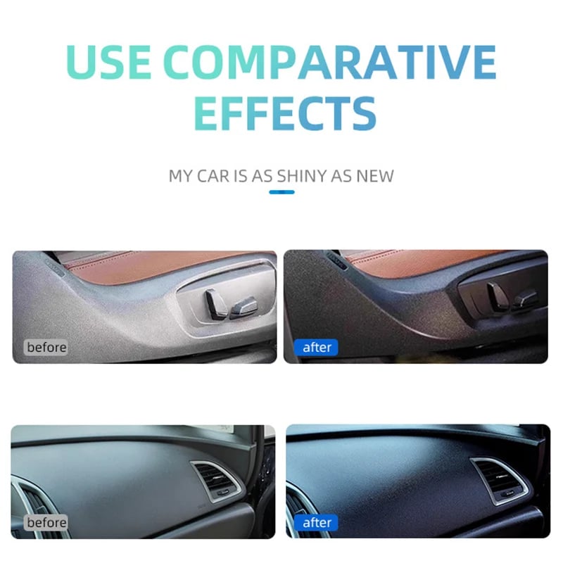 🔥 Car Plastic Restorer, Quick Polish for Color Restoration & Protection on Car Panels, Tires & Dashboards, Easy to Use, Long-Lasting Protection, Car Detailing Products 🚗✨
