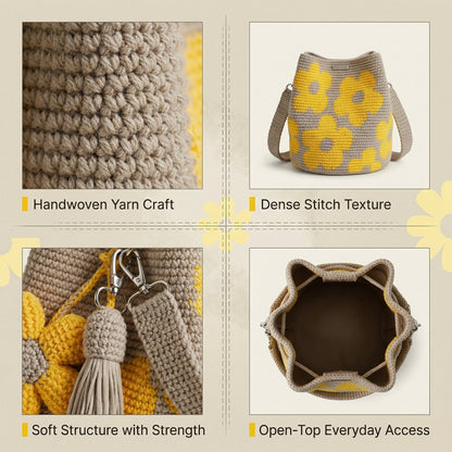 🔥2026 Spring Special Offer 49% OFF🌼Handmade Crochet Flower Tote✨