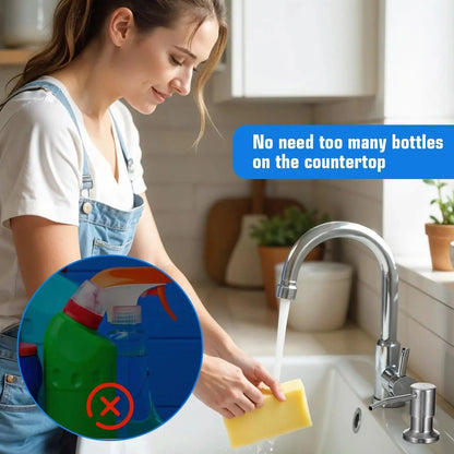 Built-In Sink Soap Dispenser with 39-Inch Extension Tube