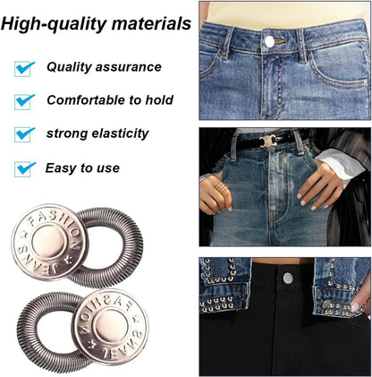 👖 8-Piece Metal Button Extenders for Jeans & Pants