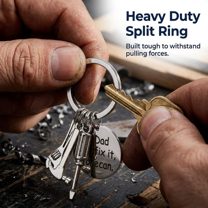 "Hero Dad" Handyman Keychain Set | Heartwarming Father's Day Gift for the Dad Who Can Fix Anything