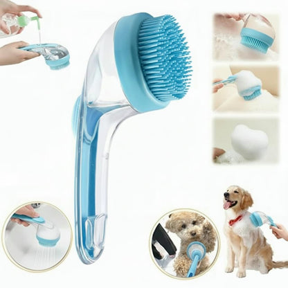 🐶2026 New 2-in-1 Pet Bath & Grooming Brush with Soap Dispenser – Dog & Cat Shampoo Massage Brush for Long & Short Hair 🛁✨