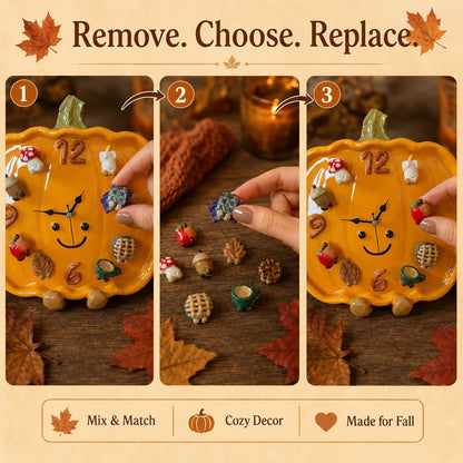 💥 LAST DAY 49% OFF 🎃 Interchangeable Magnetic Charm Pumpkin Clock