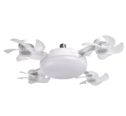 Drone Fan Integrated Light with E27 Screw Creative 3/4/5 Head Remote-Controlled