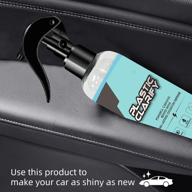🔥 Car Plastic Restorer, Quick Polish for Color Restoration & Protection on Car Panels, Tires & Dashboards, Easy to Use, Long-Lasting Protection, Car Detailing Products 🚗✨