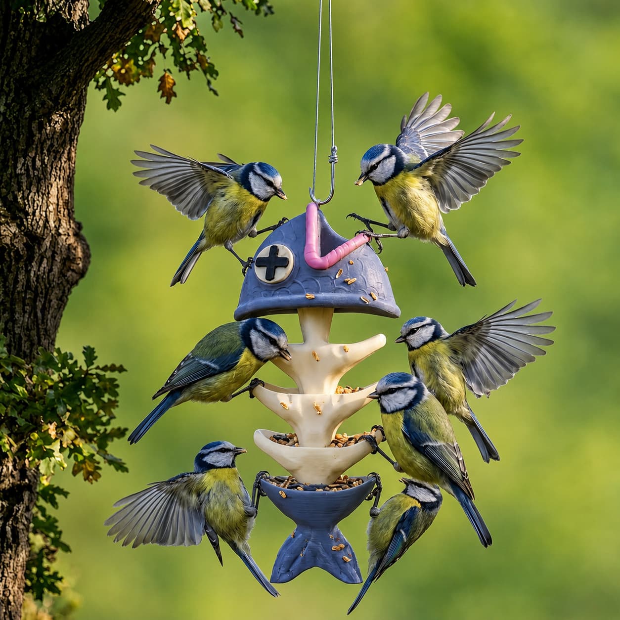 🥳Creative Fish Skeleton Hanging Bird Feeder