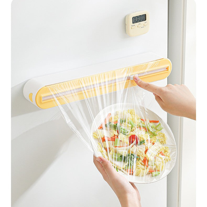 🔥 Hot Sale | Magnetic Plastic Wrap Dispenser with Cutter