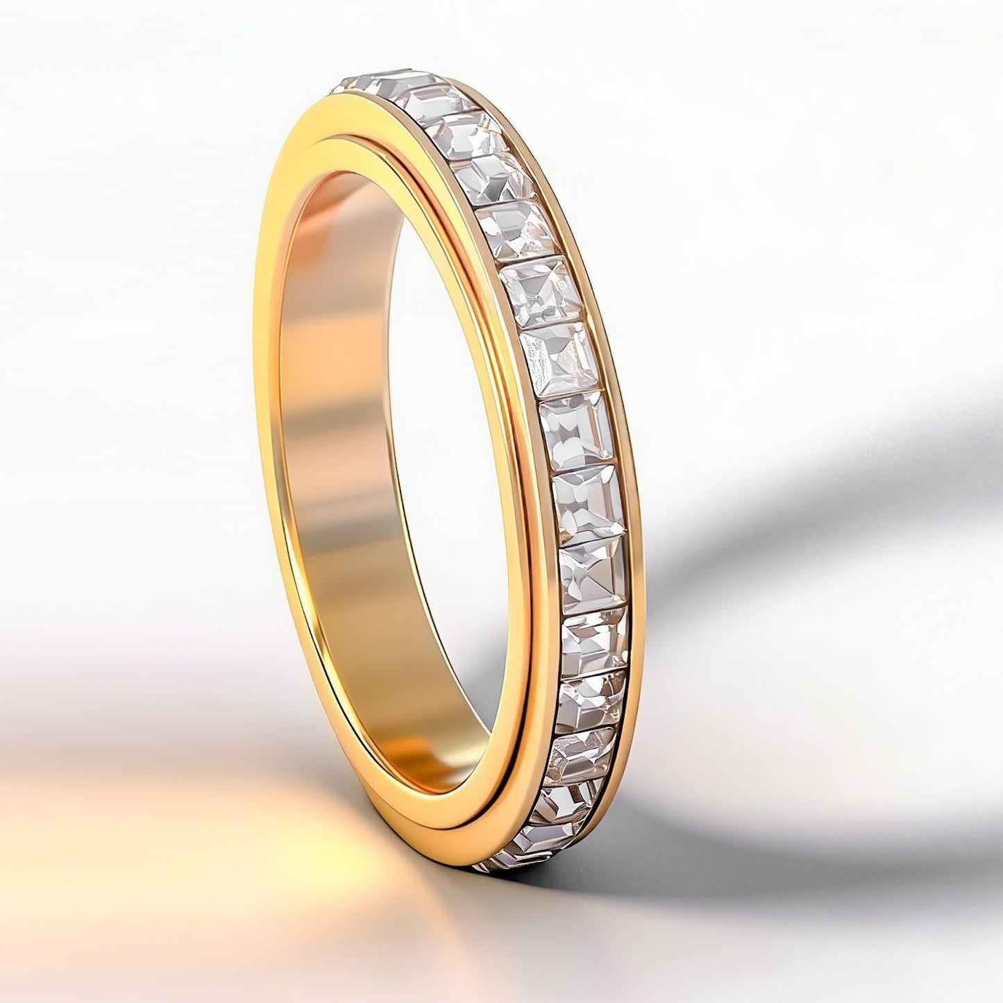 💥New Arrival | September Laurel Anxiety Rings for Women and men Titanium Steel Spinner Fidget Band