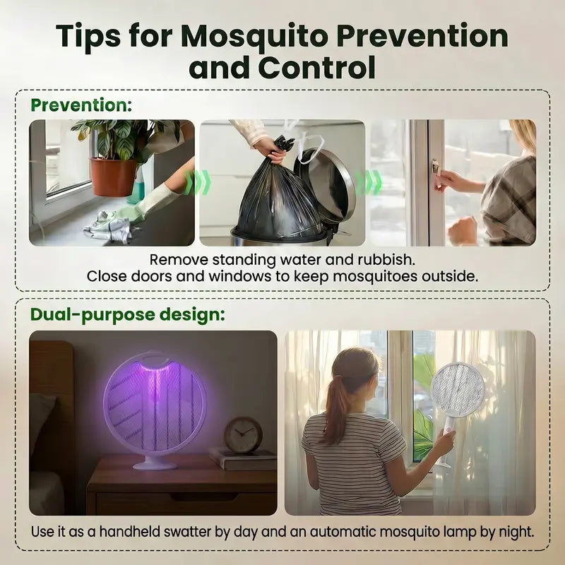 🔥Limited Time 50% Off✨2-in-1 Foldable Electric Fly Swatter