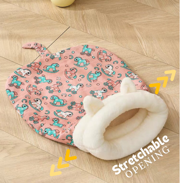 ⏳Limited-time 50% off💥Warm Plush Thick Cat Sleeping Bag – Soft Burrow Cat Bed, Self-Warming Enclosed Cave Bed for Kittens & Small Pets, Cozy Hideaway Nest