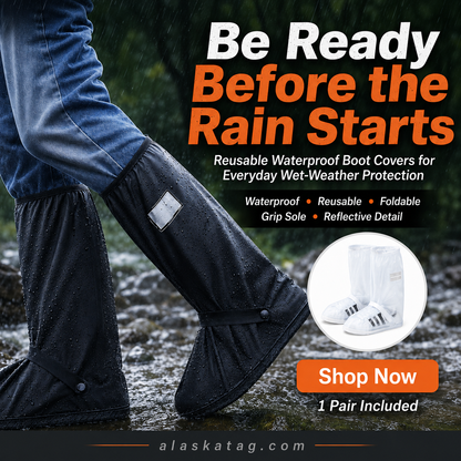 🌧️ Reusable Waterproof Boot Covers for Rain, Mud & Snow🔥