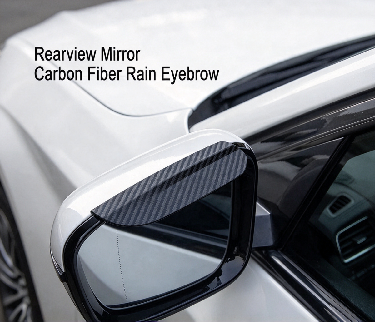 🔥 HOT SALE 49% OFF ☂️2 Pack Carbon Fiber Rain Eyebrow — Clear Rearview Mirror in Rain