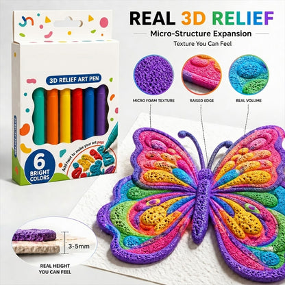 3D Relief Art Pen – Turn Flat Drawings Into Touchable 3D Art🪄