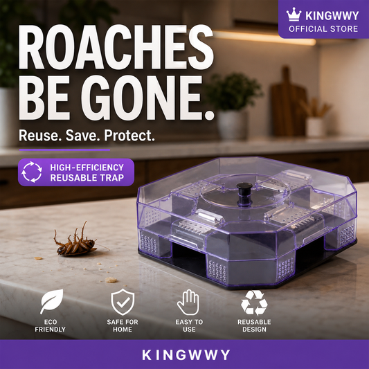 🔥Reusable Effective Roach Trap， Non-Toxic Sticky Cockroach Catcher for Kitchen Home Indoor Pest Control
