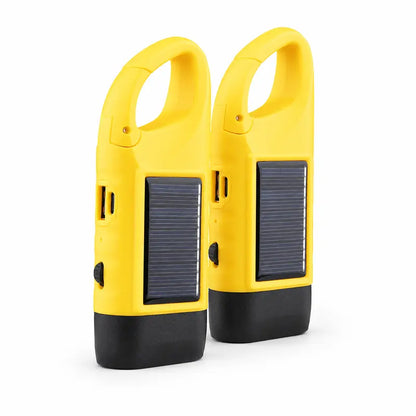 Solar Hand Crank Emergency Flashlights – USB-C Rechargeable Outdoor Lights
