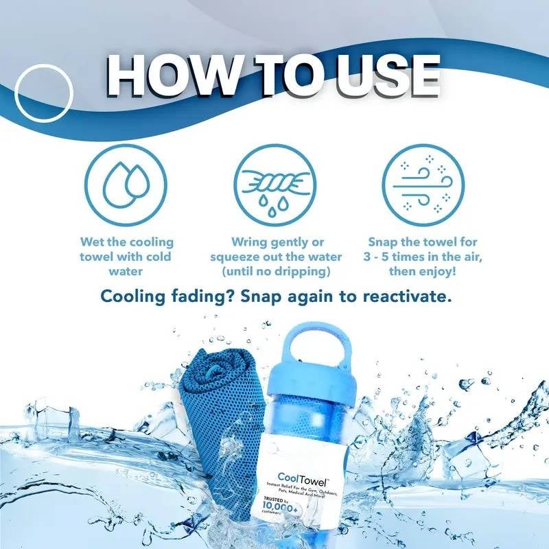 🥶Summer Hot Sale - BUY 1 GET 1 FREE!!⚡50K+ SOLD!❄️Cold Sweat Towel You Can Use Anywhere, Anytime! Reusable Soft Absorbent Cooling Portable