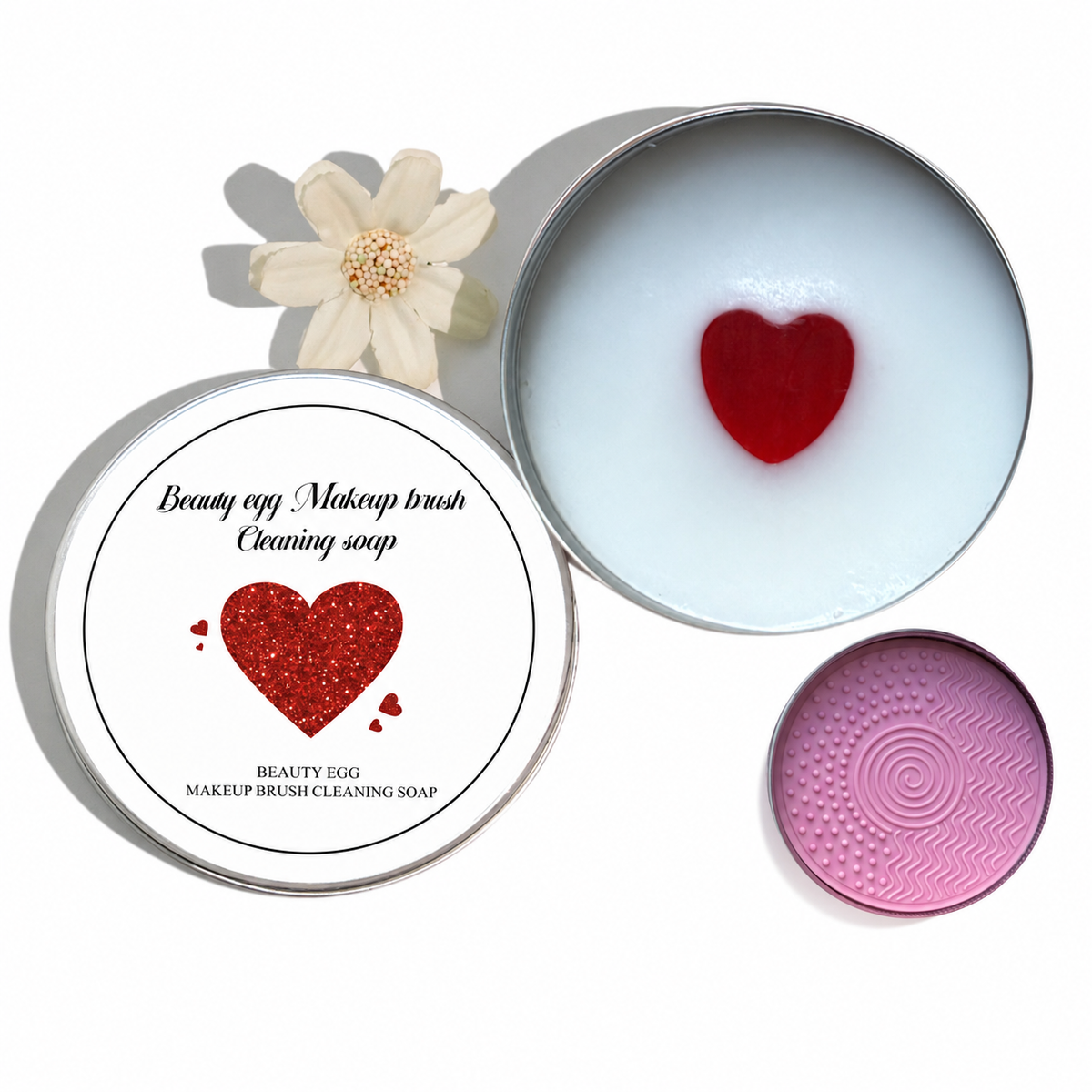 🫧 Makeup Brush Cleaning Soap with Silicone Scrub Pad | 100g ✨