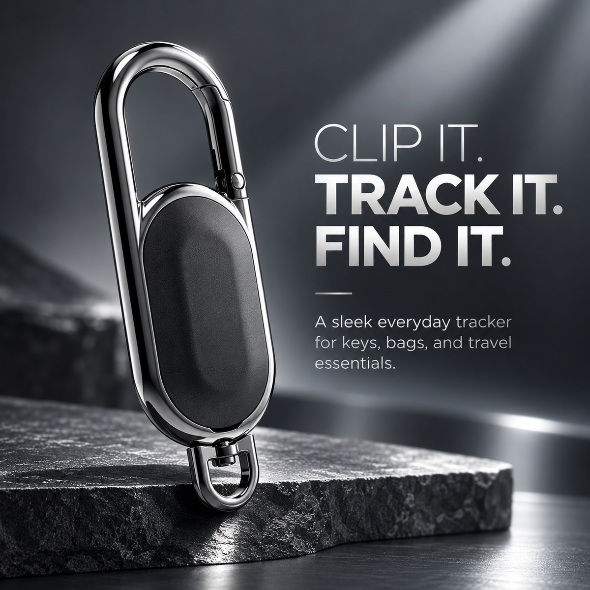 ✨ GPS Key Finder for Apple Find My – Stainless Steel Carabiner Keychain, Waterproof & 4-Month Battery, Global Locator Tracker