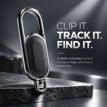 ✨ GPS Key Finder for Apple Find My – Stainless Steel Carabiner Keychain, Waterproof & 4-Month Battery, Global Locator Tracker