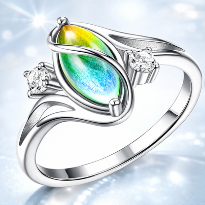 💍925 Sterling Silver Rainbow Moonstone Ring
