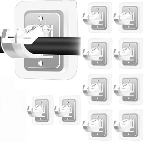 8PCS No-Drill Self-Adhesive Curtain Rod Brackets – Heavy Duty Wall Hooks for Curtain Rods, Damage-Free Installation
