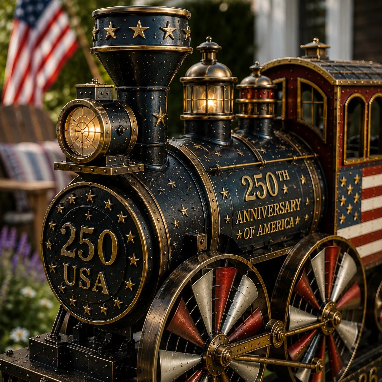 🔥Limited time 50% OFF🔥🚂USA 250 “Liberty Express” Train Garden Wind Spinner