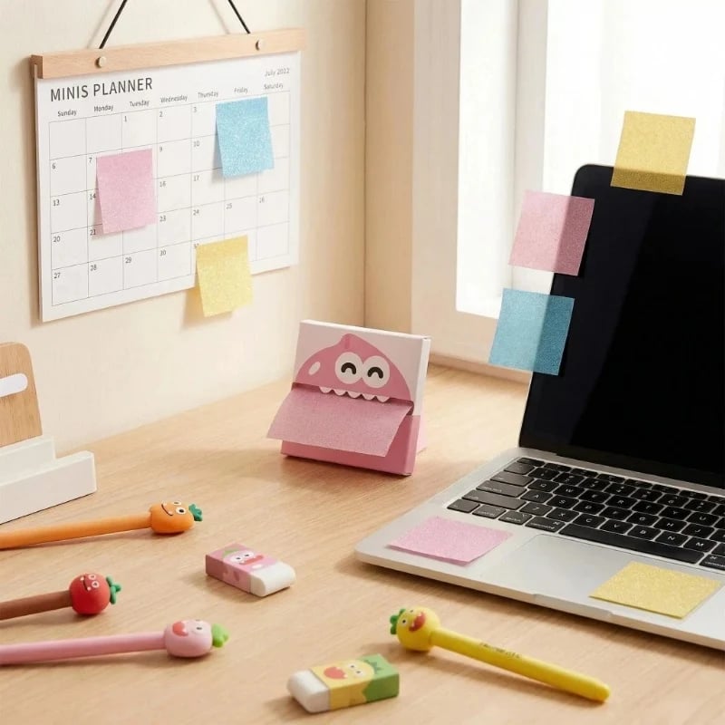 Transparent Pull-Out Sticky Notes (12 Boxes, 960 Sheets Total)