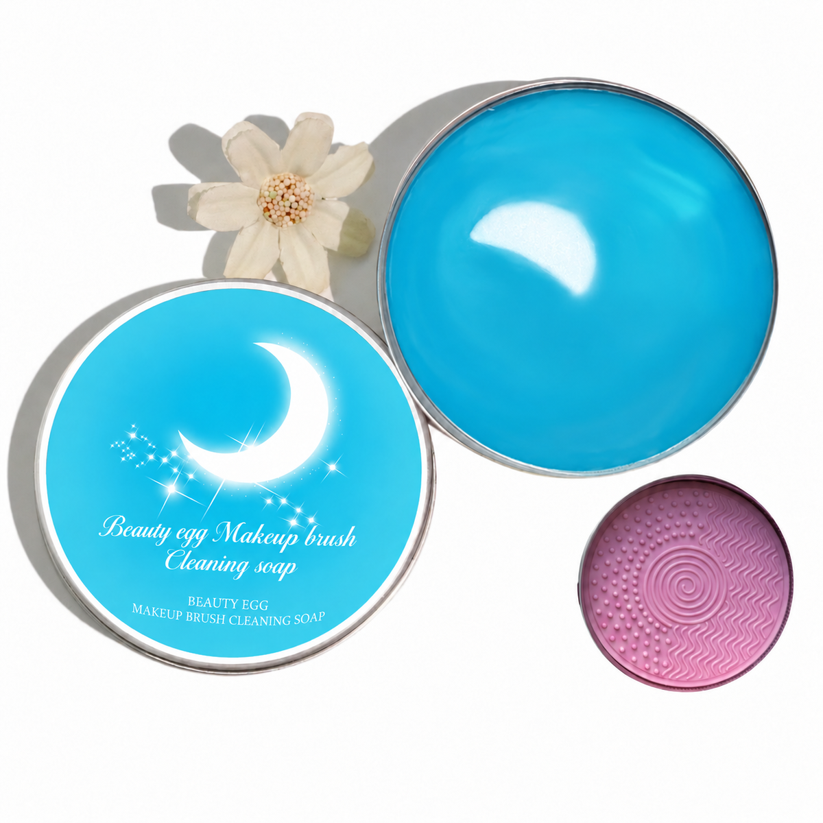 🫧 Makeup Brush Cleaning Soap with Silicone Scrub Pad | 100g ✨