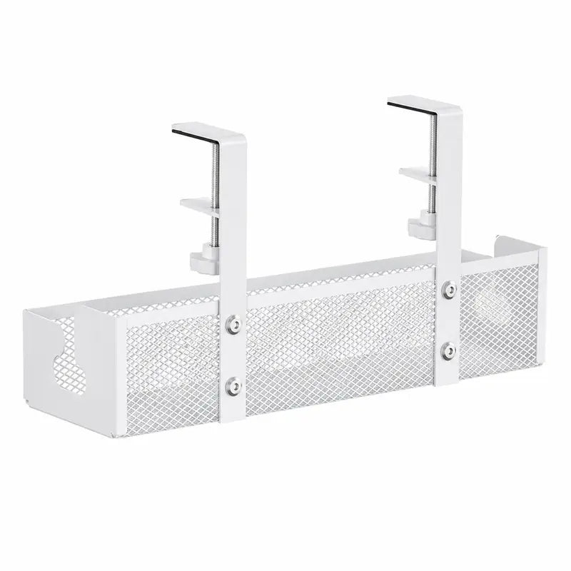 No-Drill Under Desk Cable Organizer – Hide Cables & Power Strips for a Cleaner Workspace